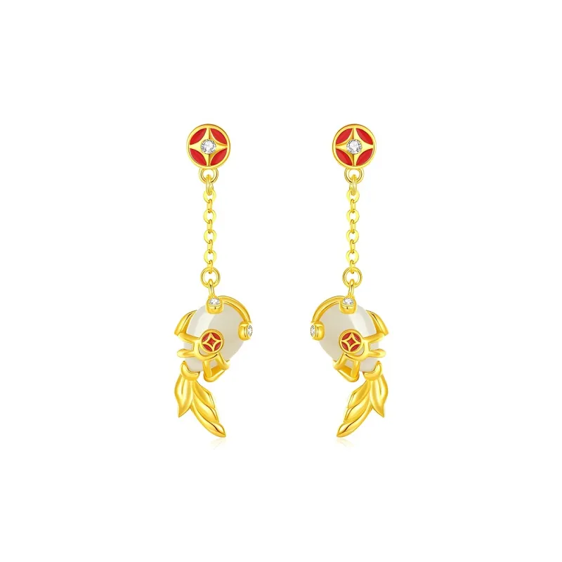 CHAOHONGJI Natural Chalcedony Earrings Women's-0