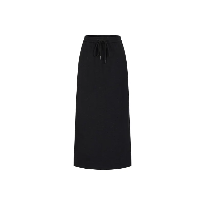 JZ. ANNAKRO Casual Long Skirts Women's Black Gray-0