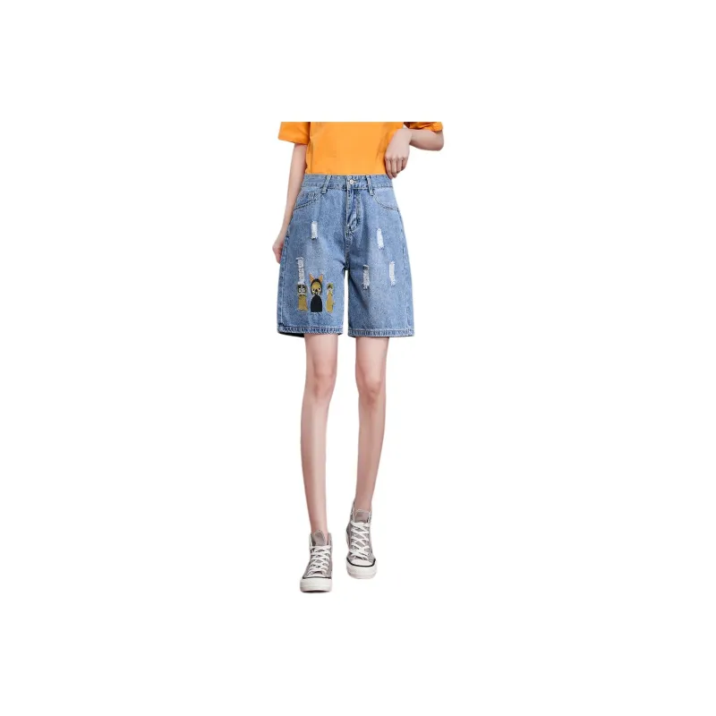 Weixi Denim Shorts Women's Blue-0