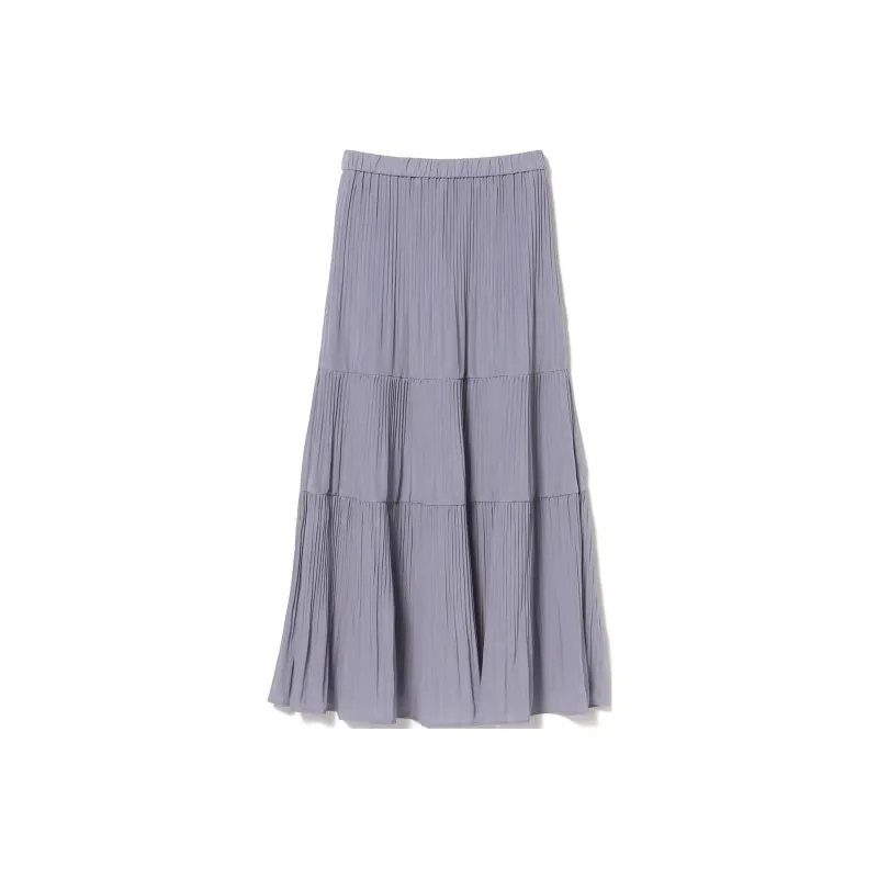 Beams Casual Long Skirt Women's Gray Blue-0