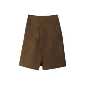 Burberry A Line High Waist Skirt