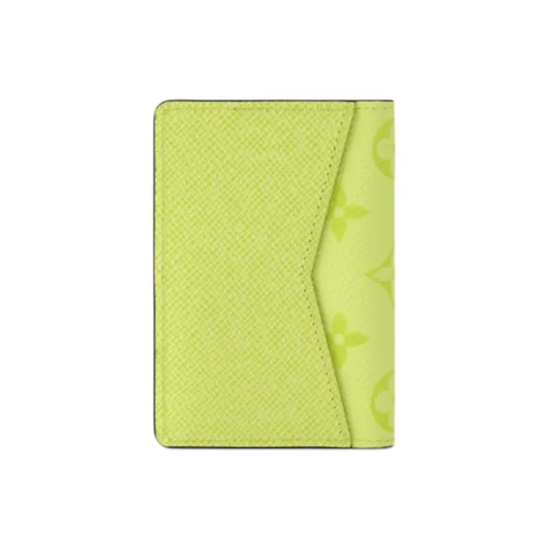 LOUIS VUITTON Leather Card Holder Men's Yellow-2