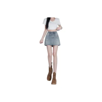 Enhanced Denim Shorts Women's Vintage Blue