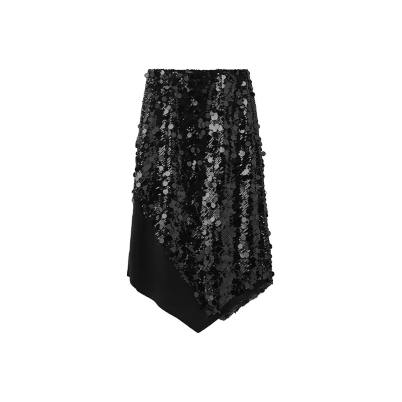 VIKTORIACHAN Casual Long Skirts Women's Black-0