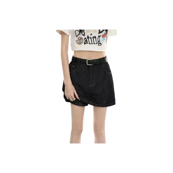 Aros Super Shopping Denim Short Skirts Women's Dark Blue