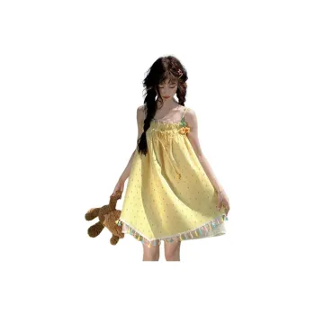 COVER TIME Slip Dresses Women's Yellow