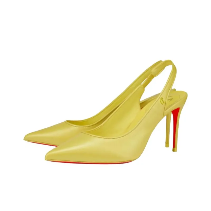CL LUBOTING Sporty Kate Slim Heel High Heels 8.5cm Women's Yellow-2