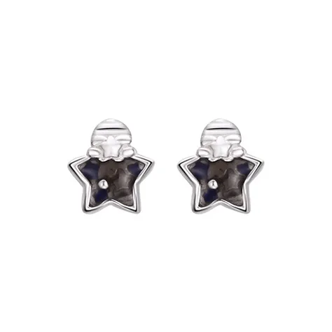 ALI THE FOX S999 Silver Stud Earrings Women's-6