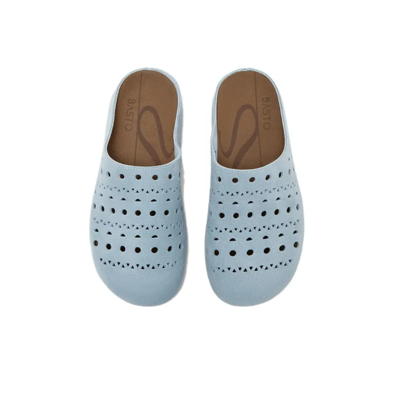 BASTO Rubber Sole Cut Out Quiet Closed Toe Slippers Women's-10