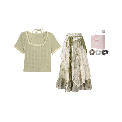SNBL Two Piece Skirt Sets Women's