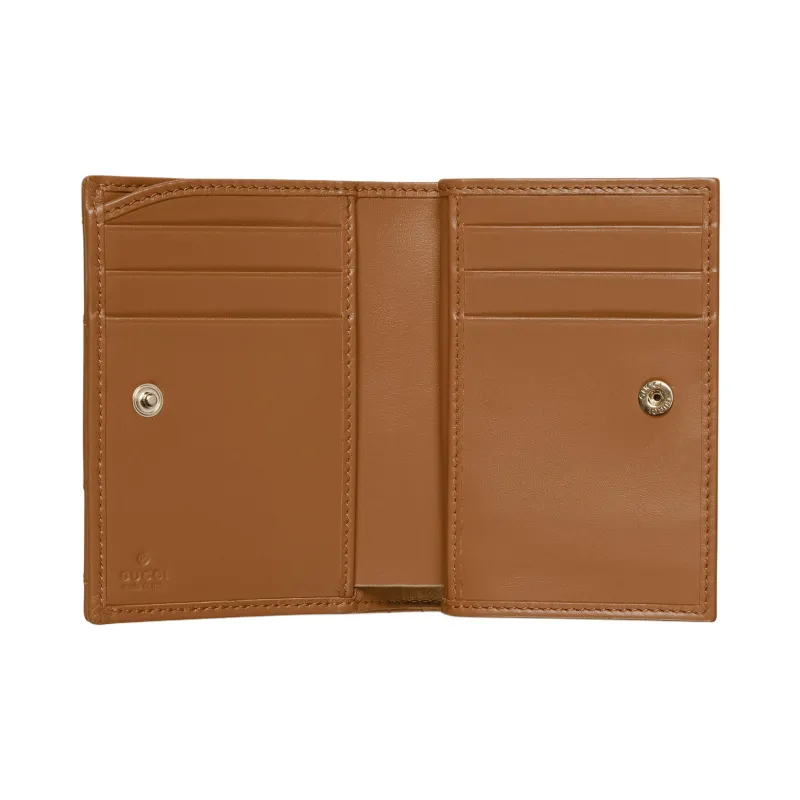 GUCCI GG Marmont Leather Wallet Medium Size Women's Brown-5