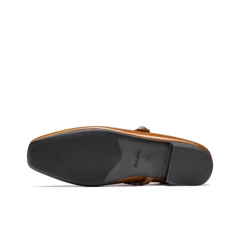 AOKANG Casual Single Shoes Women's Light Brown-4