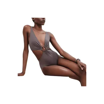 HERMES One piece Swimsuit Women's Brown
