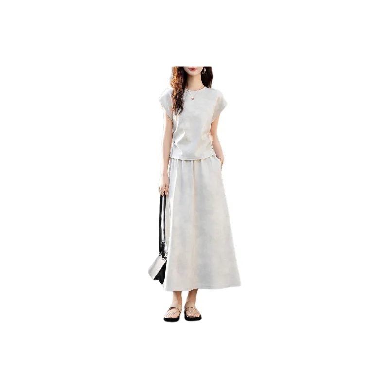 【dme】 Skirt Set Women's Heather Gray-0