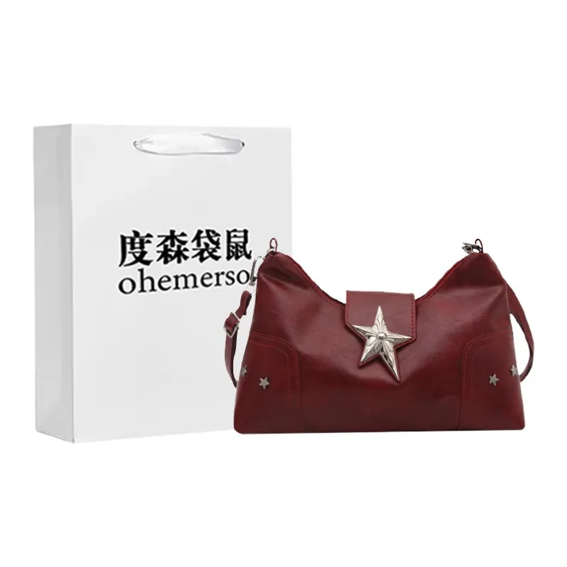Dusen Kangaroo PU Crossbody Bag, Shoulder Bag Regular Women's Ecru/Black/Pink/Red/Light Brown-15