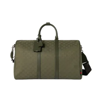 GUCCI Canvas Portable One Shoulder Travel Bag Men's Green