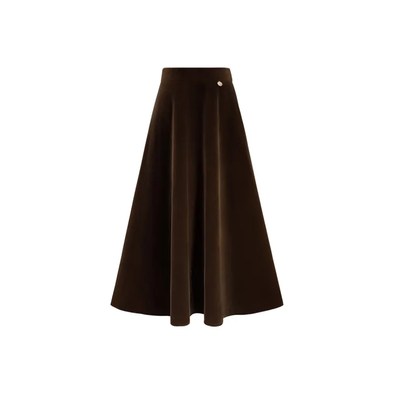 Cypress House Casual Long Skirts Women's Coffee Yellow-0