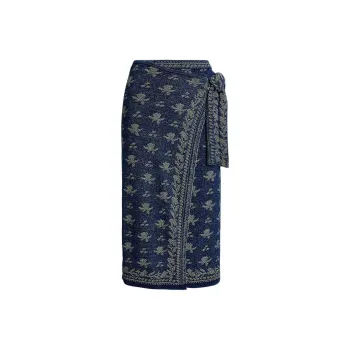 Polo Ralph Lauren Floral Knitted Midi Skirt