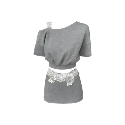 DOSOHEB Two Piece Skirt Sets Women's
