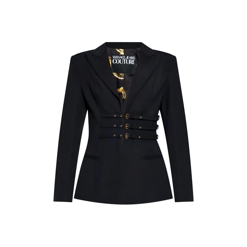 VERSACE JEANS COUTURE Buckled Long Sleeve Blazer-0