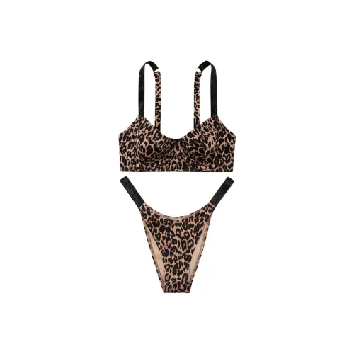Victoria's Secret Swimsuit Set Women's Set Leopard Print