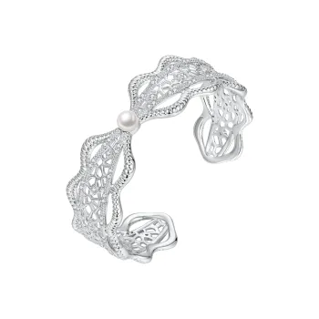 ZEGL Copper White Gold Plated Bangles Women's