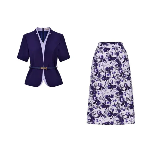 DIFFIE RIEGER Skirt Set Women's Purple