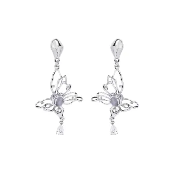 KING OF BLING Alloy, Zircon, Resin Earrings Women's