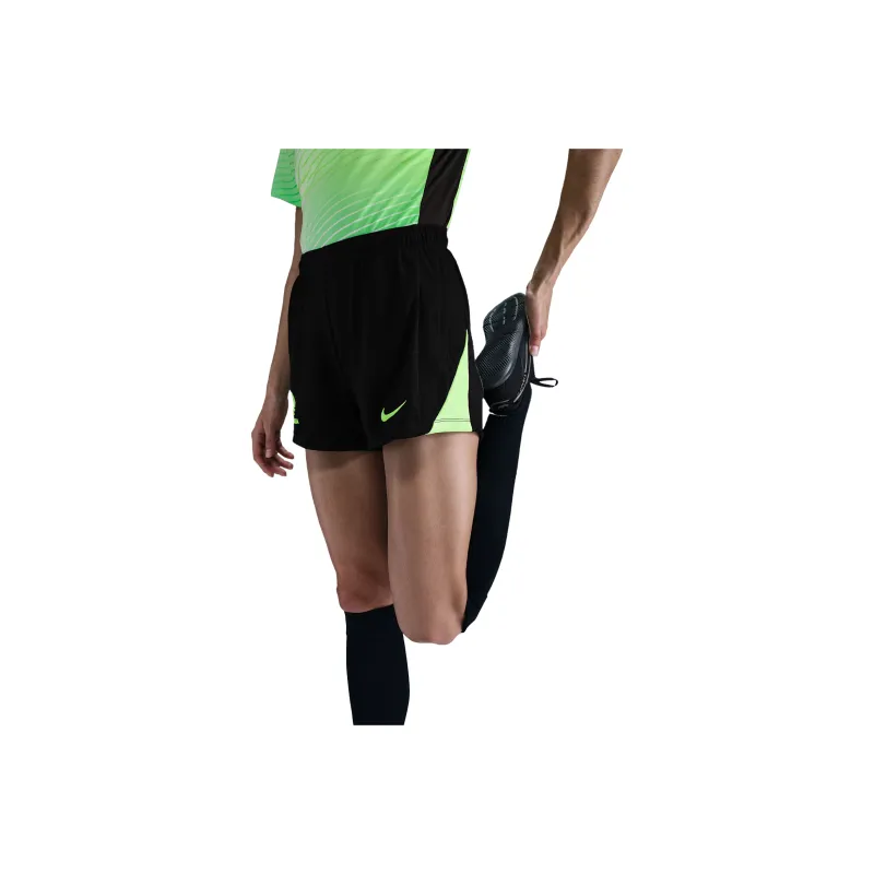Nike Dri Fit Australien Academy Pro Strick Fußballshorts Damen Soccer Bottoms Women's Black/Lime/Lime-0