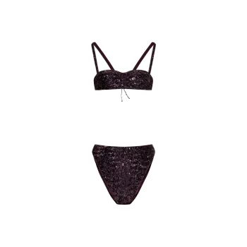 Oséree Sequin embellished High waisted Bikini