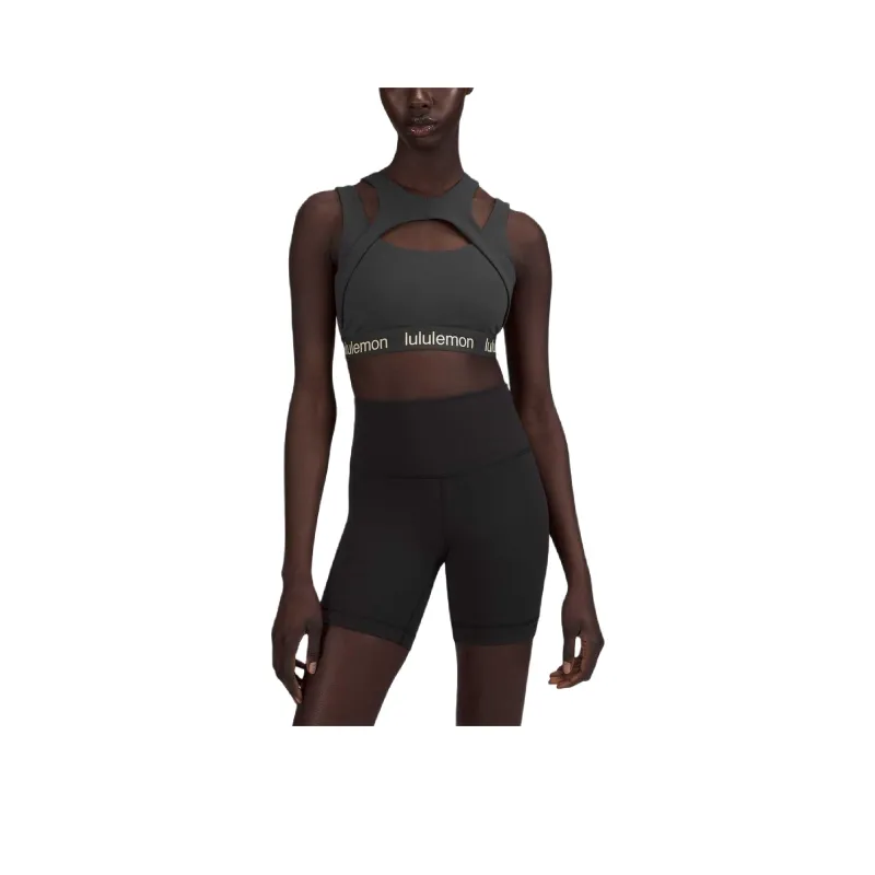Lululemon Logo Train Sports Underwear Women's Graphite Gray-0