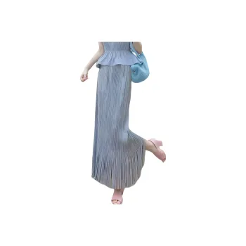 Wbwq Casual Long Skirt Women's Sky Blue