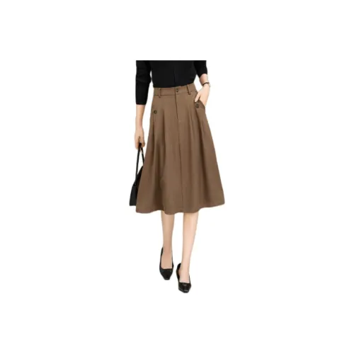 XWI Casual Long Skirt Women's Walnut