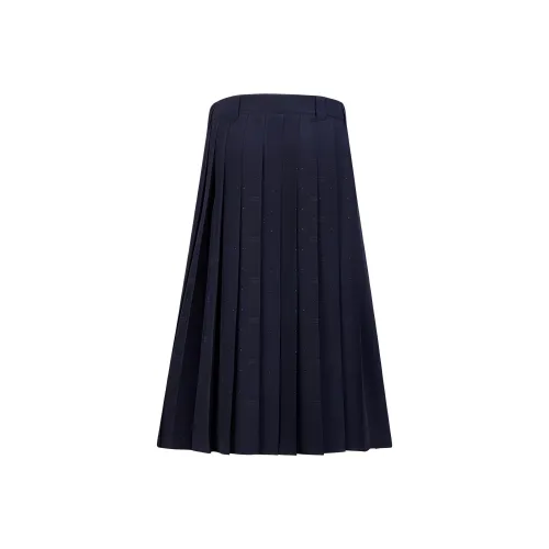 MIU MIU SS24 Casual Long Skirts Women's Blue