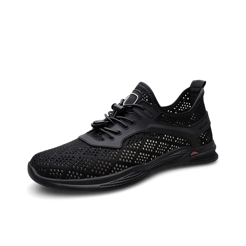Wen Nai Slip Resistant Low Top Casual Shoes Men's Black-1