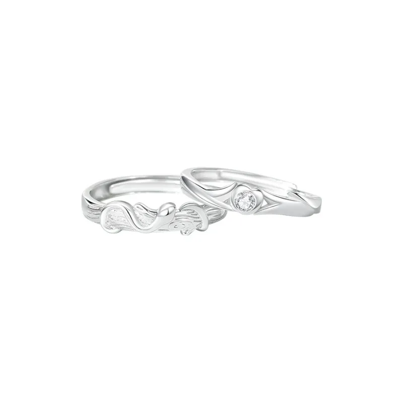 DAWO 925 Sterling Silver Rings Unisex-0