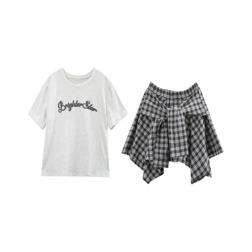 A Paradise For Awakening Skirt Set Women's Light Gray