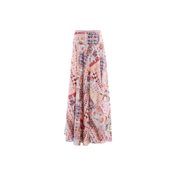 BESIONIA SS24 Casual Long Skirts Women's Pink Floral