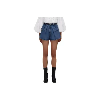 Self-portrait Denim Shorts Women's Denim Blue