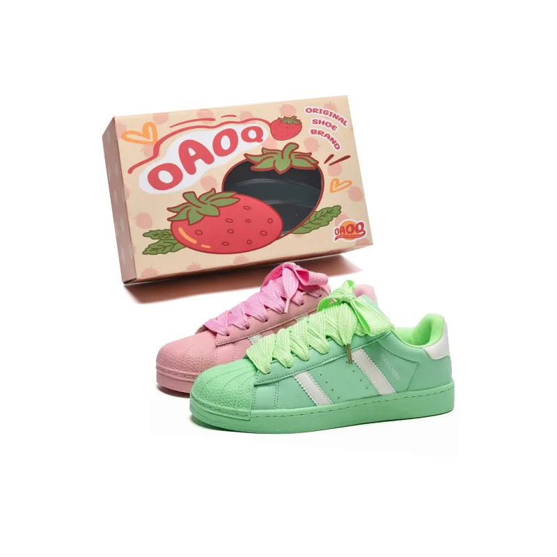 OAOQ Cushioning, Abrasion Resistant, Lightweight, And Breathable Low Top Skateboard Shoes Unisex-34