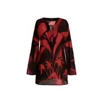 Louisa Ballou Floral print Cotton Minidress