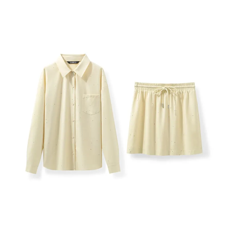 LUYOUYE Skirt Set Women's Yellow-0