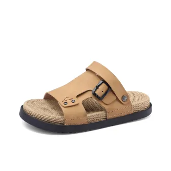NANJIREN Beach Sandals Men Black/Sand/Yellow