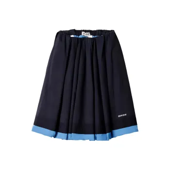MIU MIU Jacquard Logo Poplin Knit Skirt