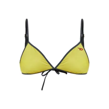 DIESEL Cloudy D Pop Logo Plaque Bikini Top