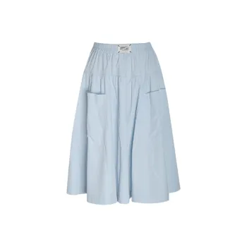 Little Pull Casual Long Skirts Women's Light Blue