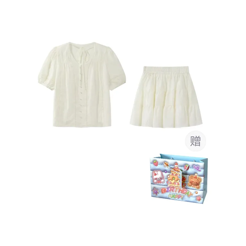 WOWI Two Piece Skirt Sets Women's-0