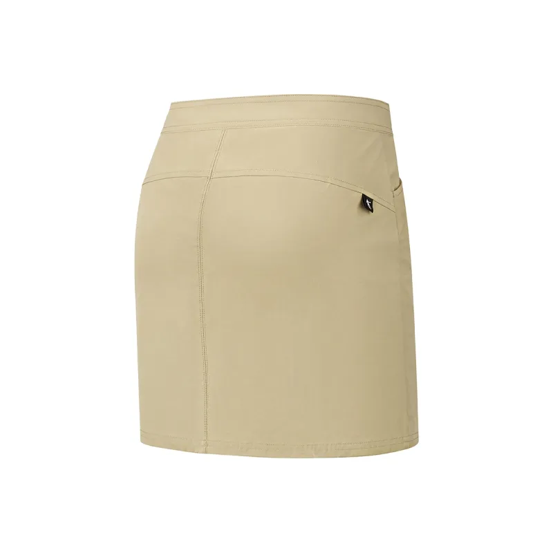 QIAODAN Casual Short Skirts Women's Honey Yellow Khaki-1