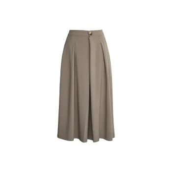 ROEYSHOUSE Casual Long Skirts Women's Apricot Tea Brown