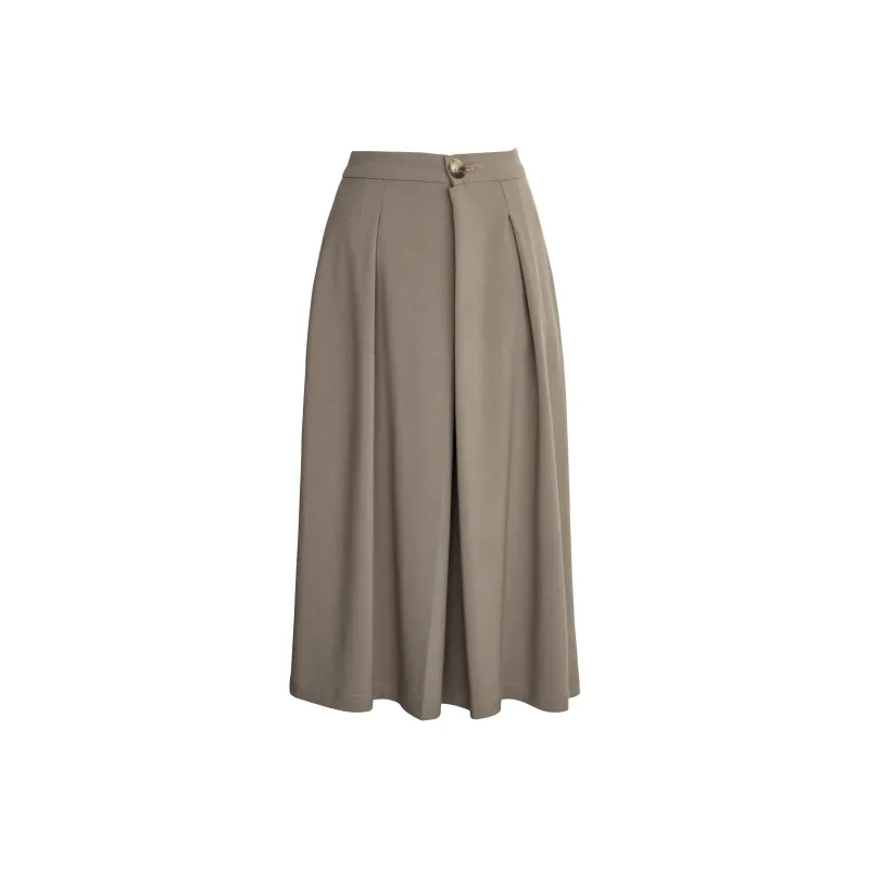 ROEYSHOUSE Casual Long Skirts Women's Apricot Tea Brown-0
